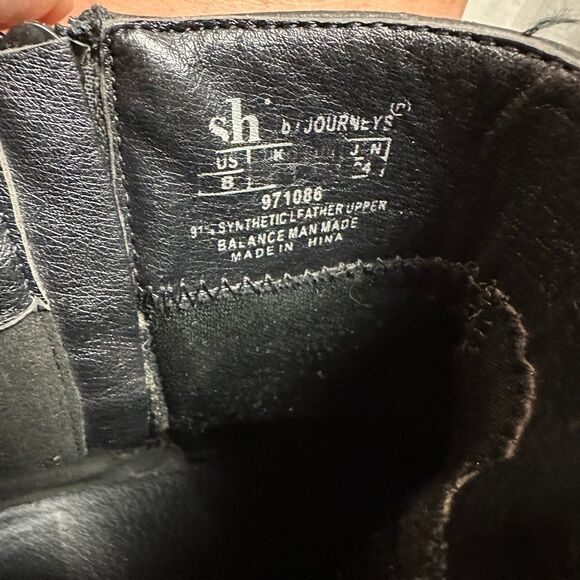 Shi 90s Chunky 3” Heel Side Zip Boots Black Vegan Leather Size 8 - Picture 8 of 8